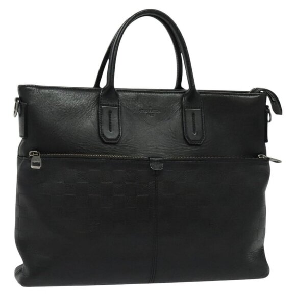 LOUIS VUITTON Damier Infini 7DW Business Bag Black N41567 LV Auth bs25204 - Picture 1 of 16